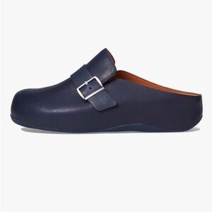Fitflop Navy Blue Mules with Buckle